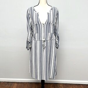 Torrid Zip Front Drawstring Shirt Dress